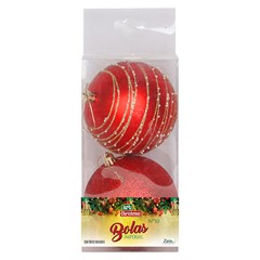 Bola tb imperial 10cm 2pcs vermelho              cx:024