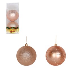 Bola tb imperial 10cm 2pcs champanhe               cx:024