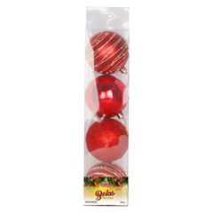 Bola tb imperial 8cm 4pcs vermelha                cx:024