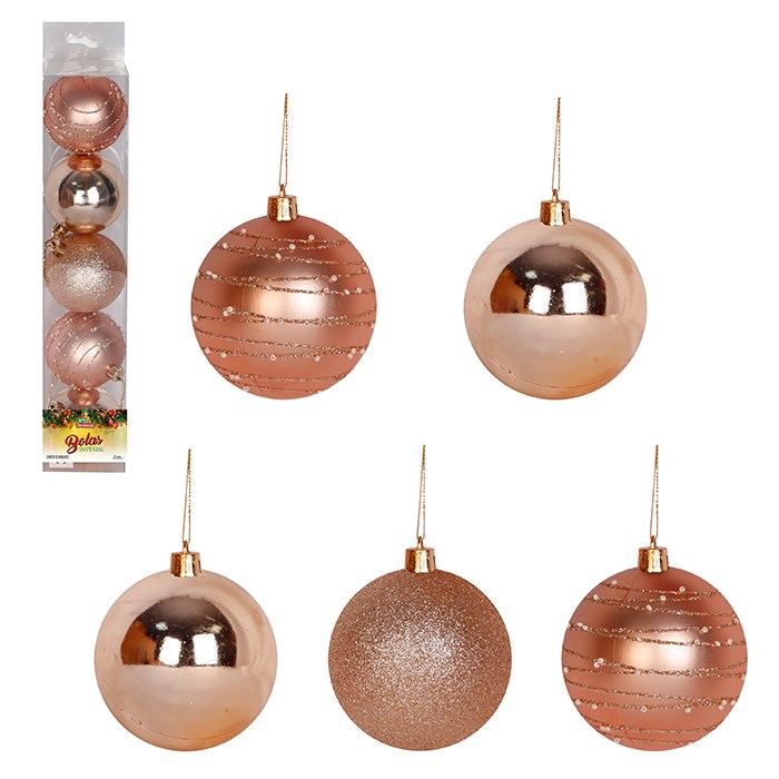 Bola tb imperial 7cm 5pcs champanhe cx:024 | Atacado de Utilidades