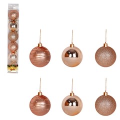 Bola tb imperial 6cm 6pcs champanhe          cx:024