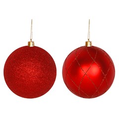 Bola tb luxxor 10cm 2pcs vermelho            cx:024