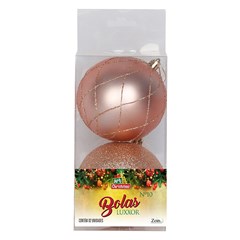 Bola tb luxxor 10cm 2pcs champanhe           cx:024