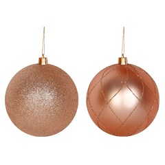 Bola tb luxxor 10cm 2pcs champanhe           cx:024