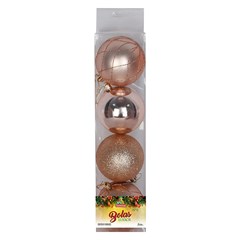 Bola tb luxxor 8cm 4pcs champanhe            cx:024