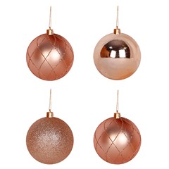 Bola tb luxxor 8cm 4pcs champanhe            cx:024