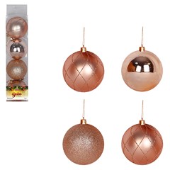 Bola tb luxxor 8cm 4pcs champanhe            cx:024