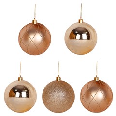 Bola tb luxxor 7cm 5pcs champanhe               cx:024