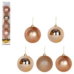 Bola tb luxxor 7cm 5pcs champanhe               cx:024