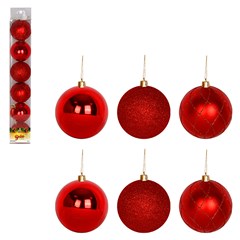 Bola tb luxxor 6cm 6pcs vermelha                cx:024
