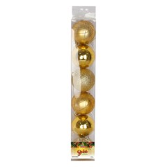 Bola tb luxxor 6cm 6pcs dourada                 cx:024