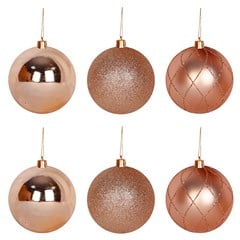 Bola tb luxxor 6cm 6pcs champanhe                cx:024