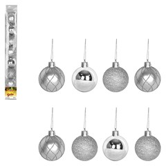 Bola tb luxxor 5cm 8pcs prata                    cx:024