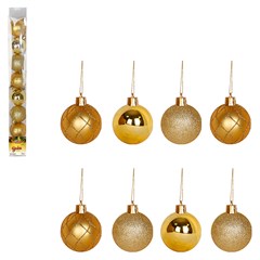 Bola tb luxxor 5cm 8pcs dourada                 cx:024