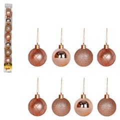 Bola tb luxxor 5cm 8pcs champanhe              cx:024