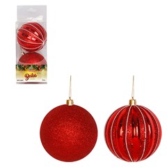 Bola tb luminous 10cm 2pcs vermelho               cx:024