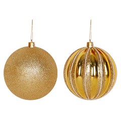 Bola tb luminous 10cm 2pcs dourado             cx:024