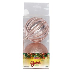 Bola tb luminous 10cm 2pcs champanhe        cx:024