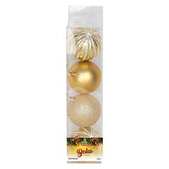 Bola tb luminous 8cm 4pcs dourada             cx:024