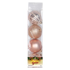 Bola tb luminous 8cm 4pcs champanhe               cx:024
