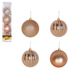 Bola tb luminous 8cm 4pcs champanhe               cx:024