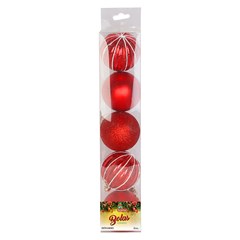 Bola tb luminous 7cm 5pcs vermelha              cx:024
