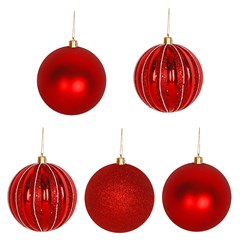 Bola tb luminous 7cm 5pcs vermelha              cx:024