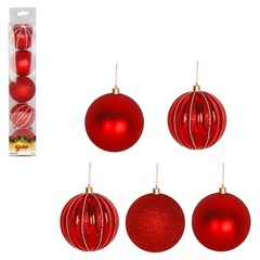 Bola tb luminous 7cm 5pcs vermelha              cx:024