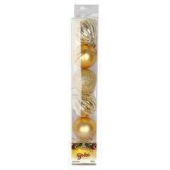 Bola tb luminous 6cm 6pcs dourada         cx:024