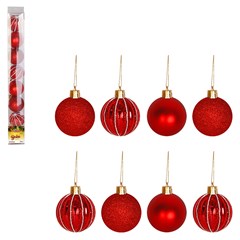 Bola tb luminous 5cm 8pcs vermelho                cx:024