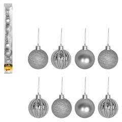 Bola tb luminous 5cm 8pcs prata                   cx:024