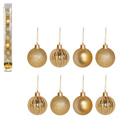 Bola tb luminous 5cm 8pcs dourada                cx:024