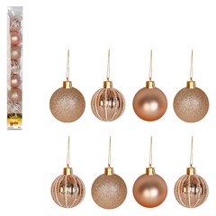 Bola tb luminous 5cm 8pcs champanhe             cx:024