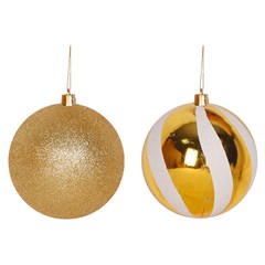 Bola tb circus 10cm 2pcs dourado       cx:024