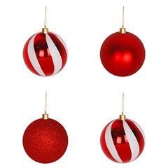 Bola tb circus 8cm 4pcs vermelha                 cx:024