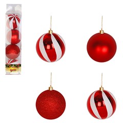 Bola tb circus 8cm 4pcs vermelha                 cx:024