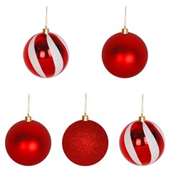 Bola tb circus 7cm 5pcs vermelha                cx:024