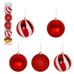 Bola tb circus 7cm 5pcs vermelha                cx:024