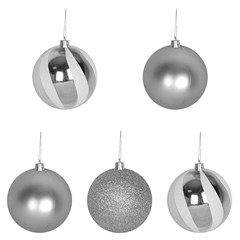 Bola tb circus 7cm 5pcs prata                 cx:024