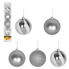Bola tb circus 7cm 5pcs prata                 cx:024
