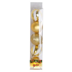 Bola tb circus 7cm 5pcs dourada                cx:024
