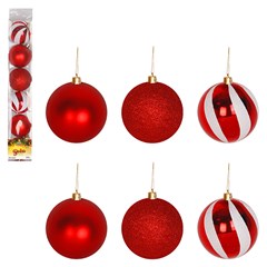 Bola tb circus 6cm 6pcs vermelha             cx:024