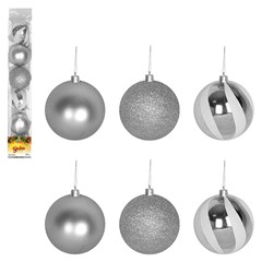 Bola tb circus 6cm 6pcs prata               cx:024
