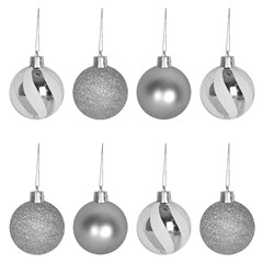 Bola tb circus 5cm 8pcs prata                   cx:024