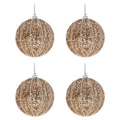 Bola tb glitter essence 8cm 4pcs champanhe      cx:024