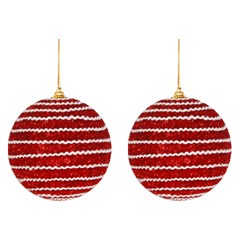 Bola tb glitter lines 10cm 2pcs vermelho       cx:012