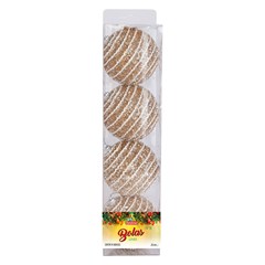 Bola tb glitter lines 8cm 4pcs champanhe       cx:024
