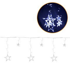Pisca cascata estrela 100led bco frio 3m 220v 8f  cx:006