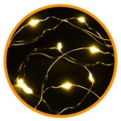 Pisca micro led 50led bco quente 5m a pilha     cx:100