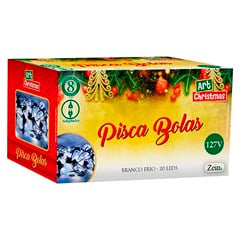 Pisca bolas 30led bco frio 7m 127v 8f